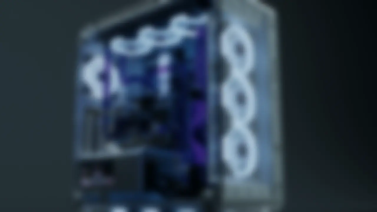 PC gamer com water cooler e ventoinhas iluminadas