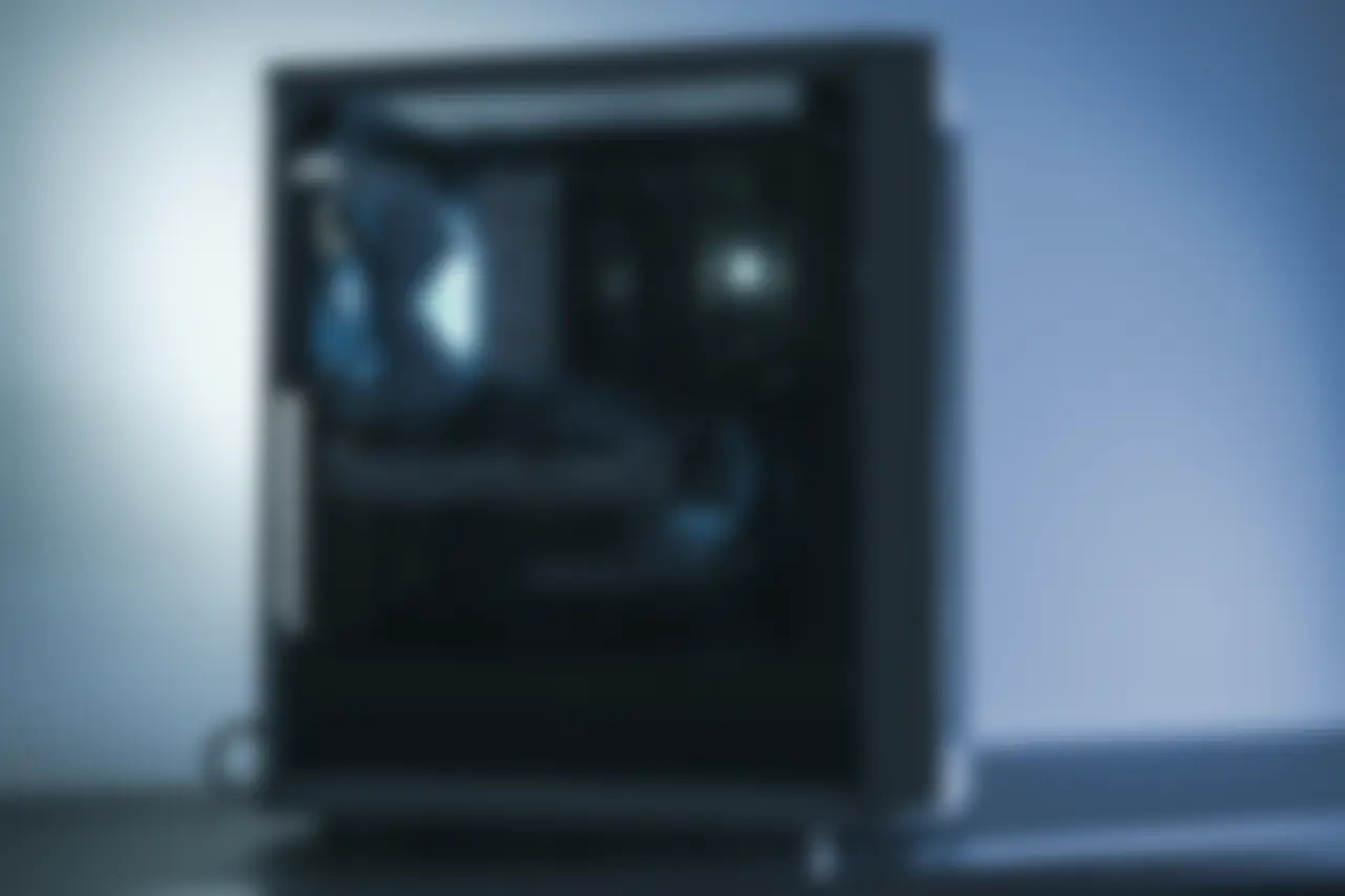 Gabinete de PC gamer com lateral de vidro